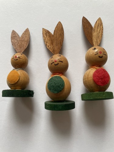 Osterhase ddr holz - 3x,